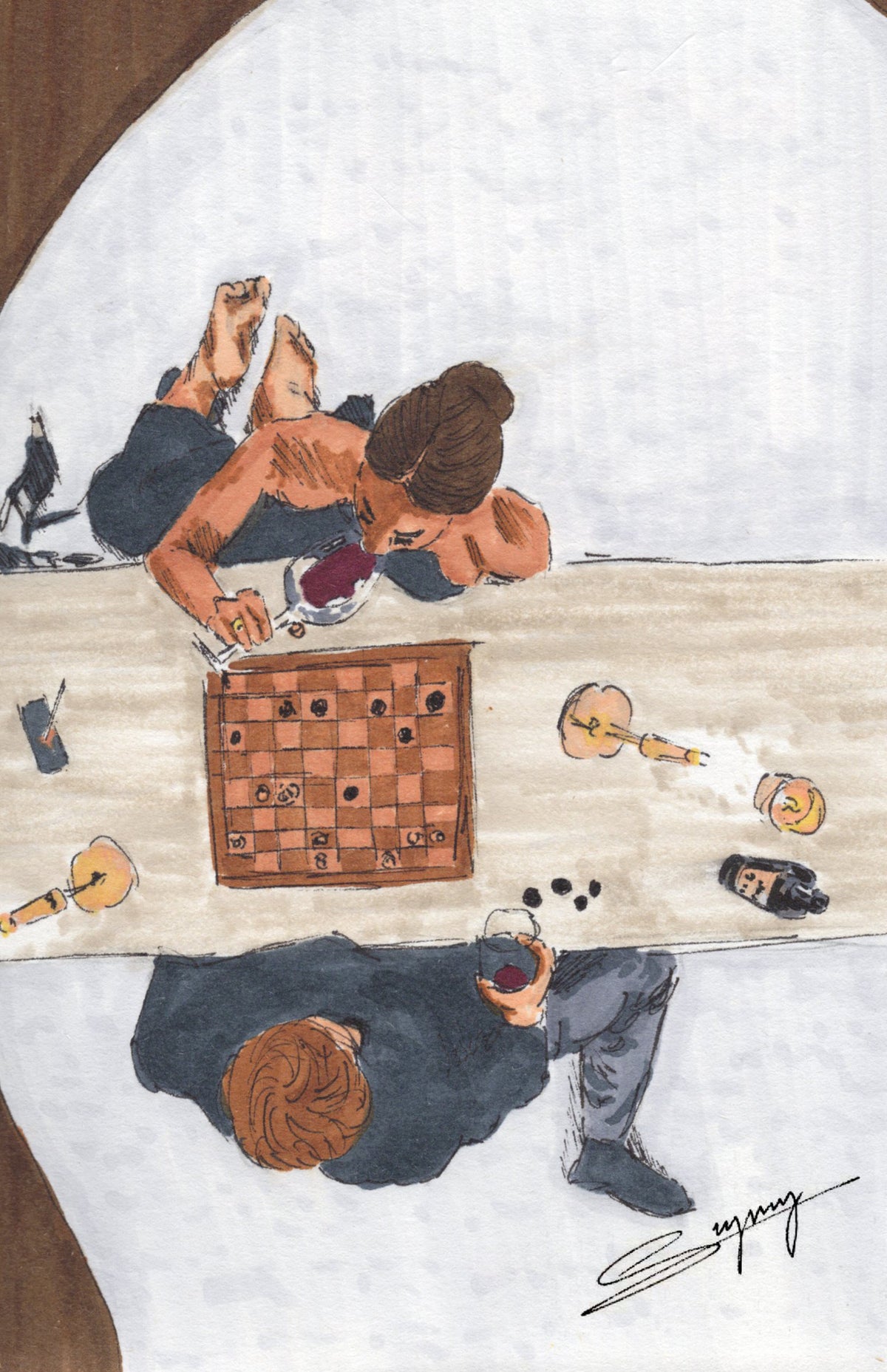 "Chess Date" A4 Print